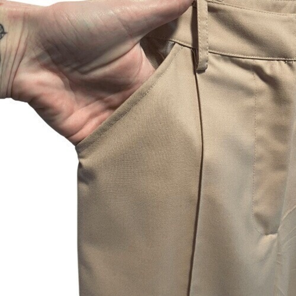 EGO Jess Hunt Beige Mesh Panel High Waisted Wide Leg Pants‎ 2 - Picture 4 of 11